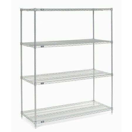 Nexel Wire Shelving, Poly-Z-Brite, 42W x 21D x 54H 21425Z